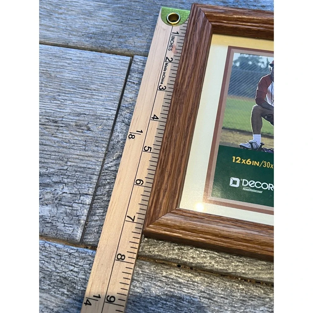 Decorel Solid Oak Team Wall Frame‎ Vintage NWT Wood Rectangle 5 x 7 Retro Photo